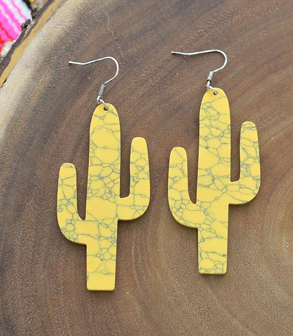 <font color=black>SALE ITEMS</font> :: JEWELRY :: Earrings :: Wholesale Cactus Semi Stone Earrings