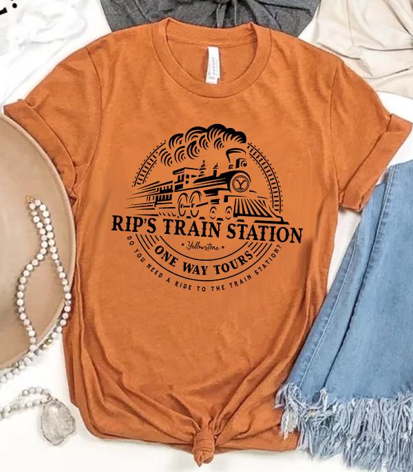 GRAPHIC TEES :: GRAPHIC TEES :: Wholesale Rips Train Station Western Tshirt