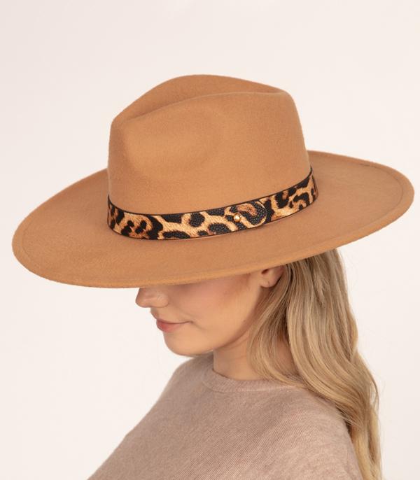 WHAT'S NEW :: Wholesale Leopard Trim Rancher Style Hat