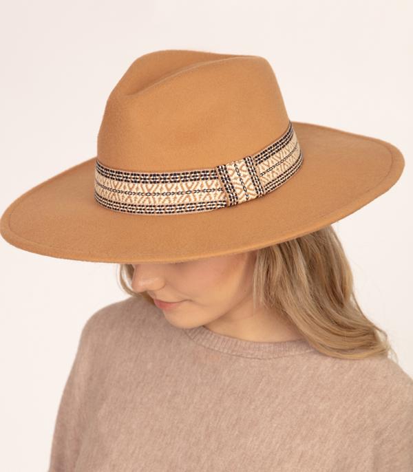 New Arrival :: Wholesale Tribal Aztec Trim Rancher Style Hat