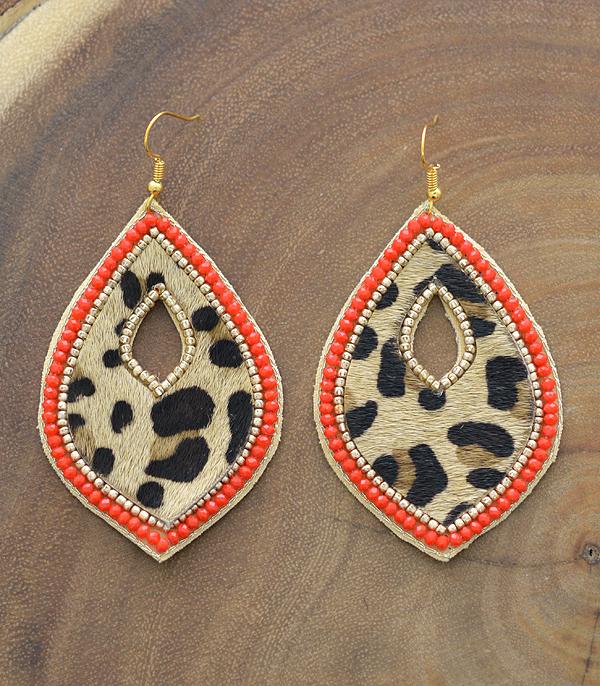 <font color=black>SALE ITEMS</font> :: JEWELRY :: Earrings :: Wholesale Leopard Glass Bead Earrings