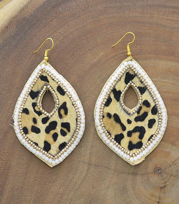 <font color=black>SALE ITEMS</font> :: JEWELRY :: Earrings :: Wholesale Leopard Glass Bead Earrings