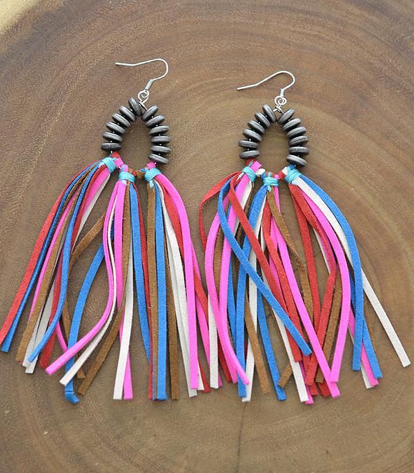 <font color=black>SALE ITEMS</font> :: JEWELRY :: Earrings :: Wholesale Navajo Pearl Bead Fringe Earrings