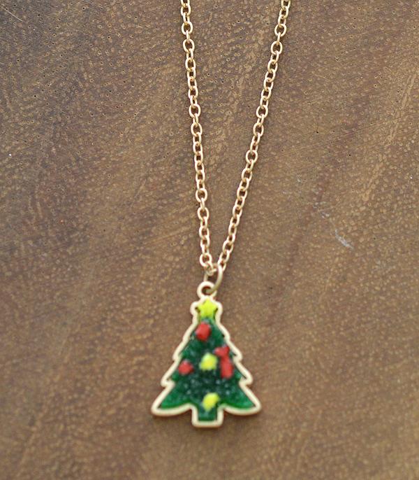 New Arrival :: Wholesale Druzy Christmas Tree Necklace