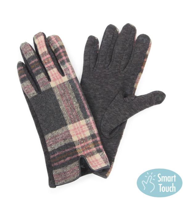 New Arrival :: Wholesale Womens Plaid Winter Gloves