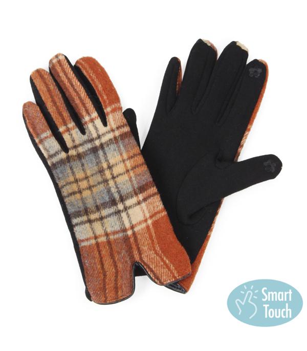 GLOVES I SOCKS :: Wholesale Womens Plaid Winter Gloves
