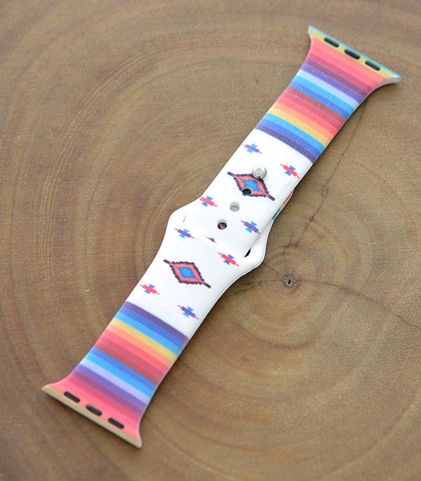 New Arrival :: Wholesale Serape Aztec Print Silicone Watch Band