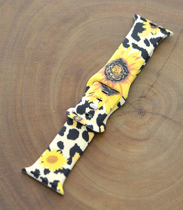 New Arrival :: Wholesale Leopard Sunflower Silicone Watch Band