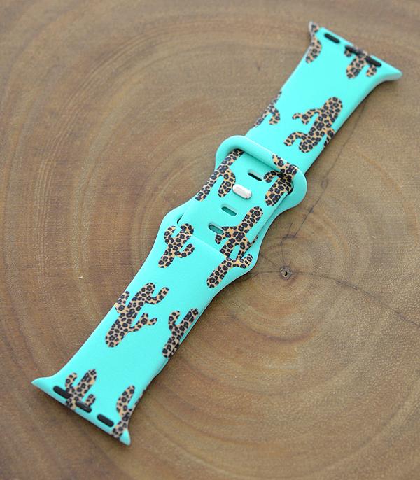 New Arrival :: Wholesale Leopard Cactus Silicone Watch Band