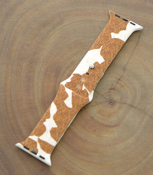 New Arrival :: Wholesale Cowhide Print Silicone Watch Band
