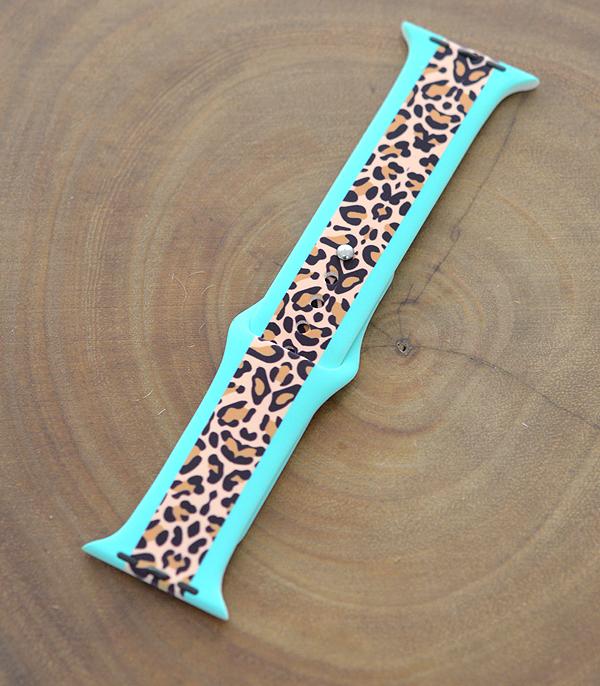 New Arrival :: Wholesale Turquoise Leopard Silicone Watch Band