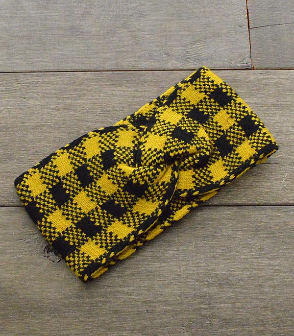 <font color=black>SALE ITEMS</font> :: HAT | HAIR ACCESSORIES :: Wholesale Buffalo Plaid Knit Headwrap