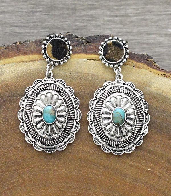 <font color=black>SALE ITEMS</font> :: JEWELRY :: Earrings :: Wholesale Western Concho Leopard Post Earrings