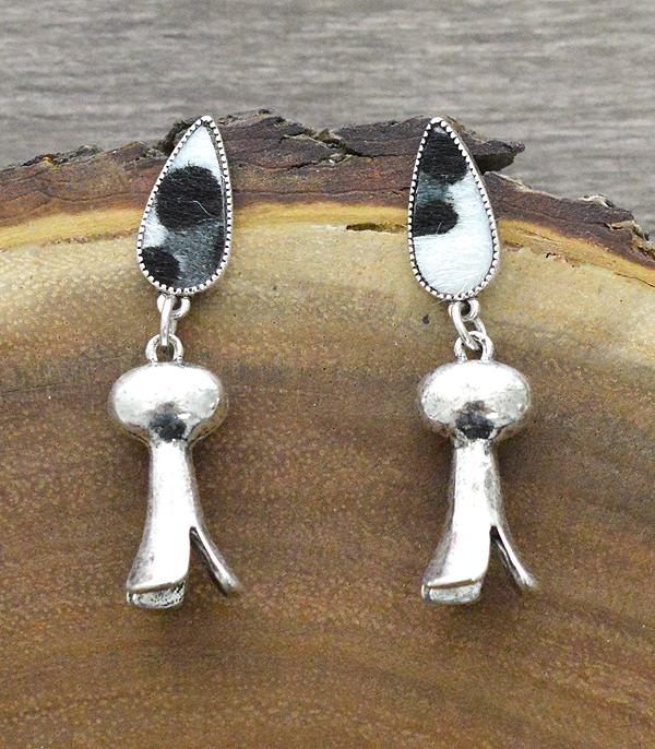 <font color=black>SALE ITEMS</font> :: JEWELRY :: Earrings :: Wholesale Animal Print Squash Blossom Earrings