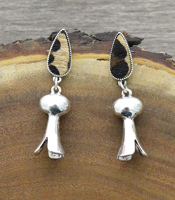 <font color=black>SALE ITEMS</font> :: JEWELRY :: Earrings :: Wholesale Animal Print Squash Blossom Earrings