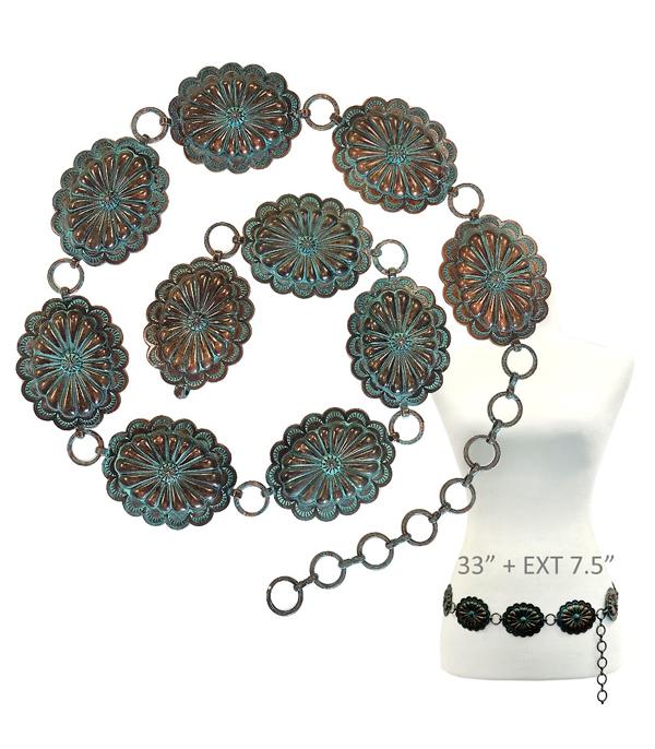 New Arrival :: Wholesale Western Turquoise Concho Belt
