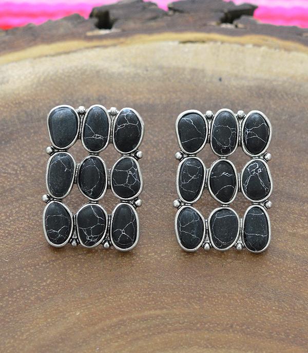 <font color=black>SALE ITEMS</font> :: JEWELRY :: Earrings :: Wholesale Turquoise Semi Stone Post Earrings