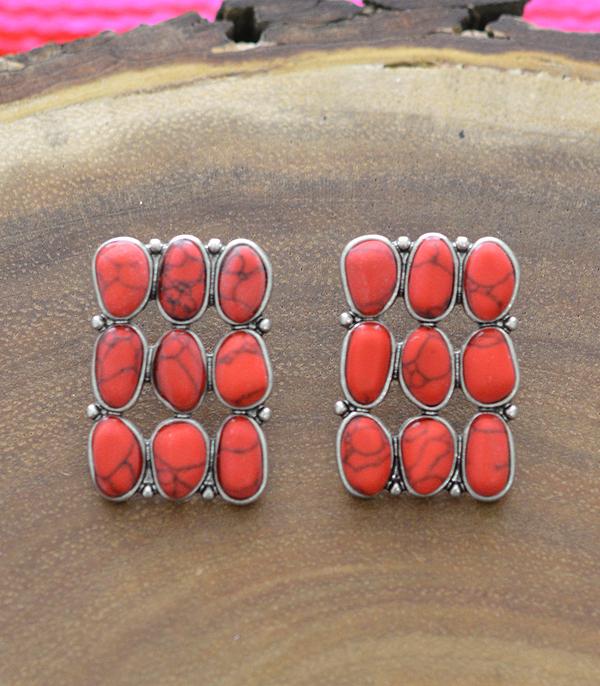 <font color=black>SALE ITEMS</font> :: JEWELRY :: Earrings :: Wholesale Turquoise Semi Stone Post Earrings