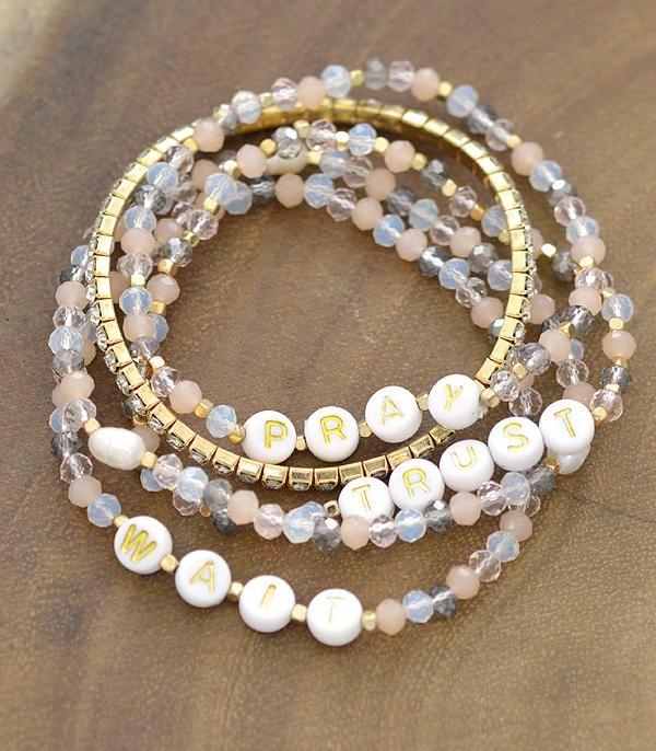 BRACELETS :: STRETCH-BEAD :: Wholesale Inspiration Stacked Bracelet Set