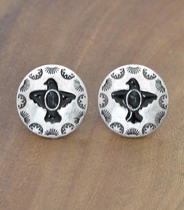 <font color=black>SALE ITEMS</font> :: JEWELRY :: Earrings :: Wholesale Thunderbird Round Post Earrings