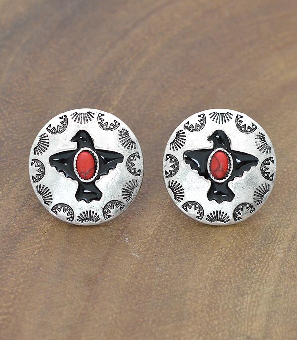 <font color=black>SALE ITEMS</font> :: JEWELRY :: Earrings :: Wholesale Thunderbird Round Post Earrings