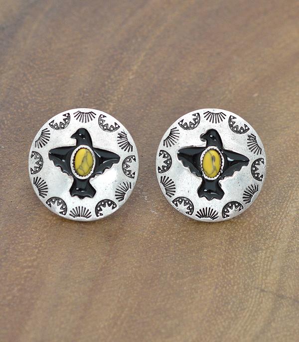 <font color=black>SALE ITEMS</font> :: JEWELRY :: Earrings :: Wholesale Thunderbird Round Post Earrings