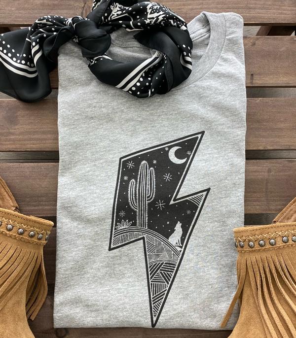 GRAPHIC TEES :: GRAPHIC TEES :: Wholesale Desert Lightning Bolt Short Sleeve Tee