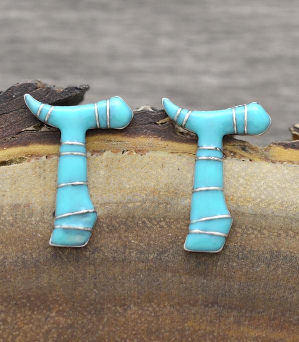 <font color=black>SALE ITEMS</font> :: JEWELRY :: Earrings :: Wholesale Turquoise Epoxy Initial Earrings