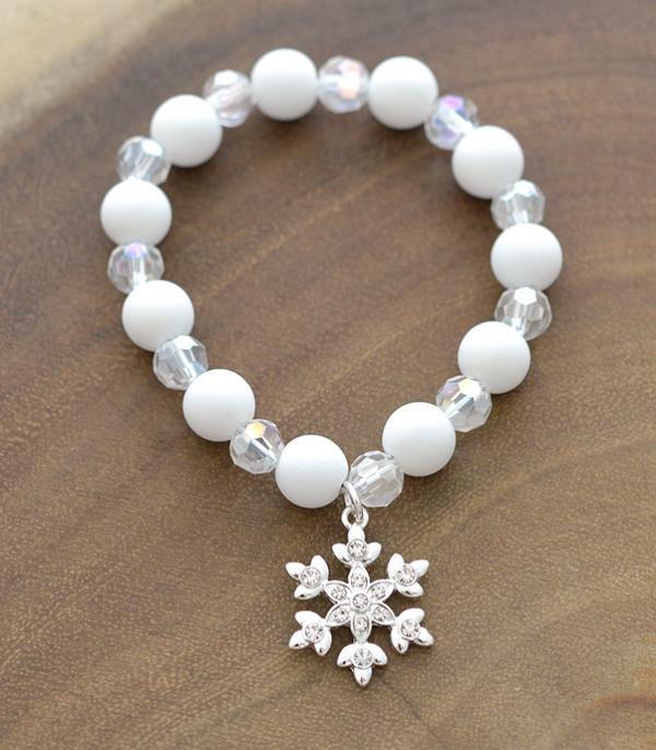 New Arrival :: Wholesale Snowflake Charm Christmas Bracelet