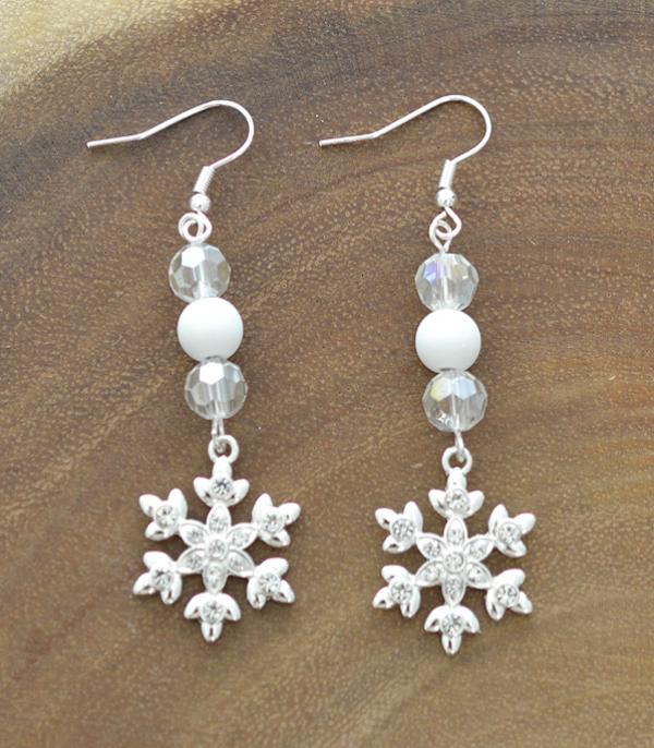 New Arrival :: Wholesale Snowflake Dangle Earrings