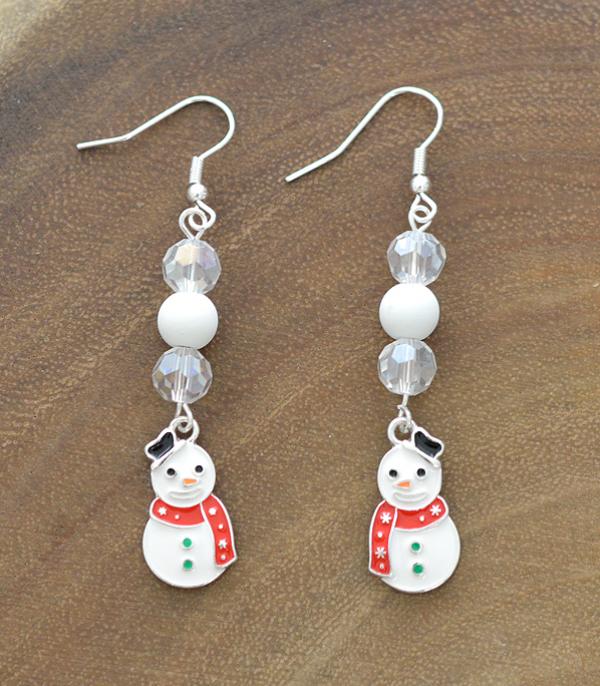 <font color=GREEN>HOLIDAYS</font> :: Wholesale Snowman Christmas Dangle Earrings