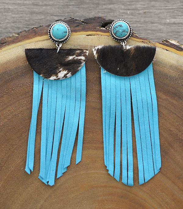 <font color=black>SALE ITEMS</font> :: JEWELRY :: Earrings :: Wholesale Leather Cowhide Fringe Earrings