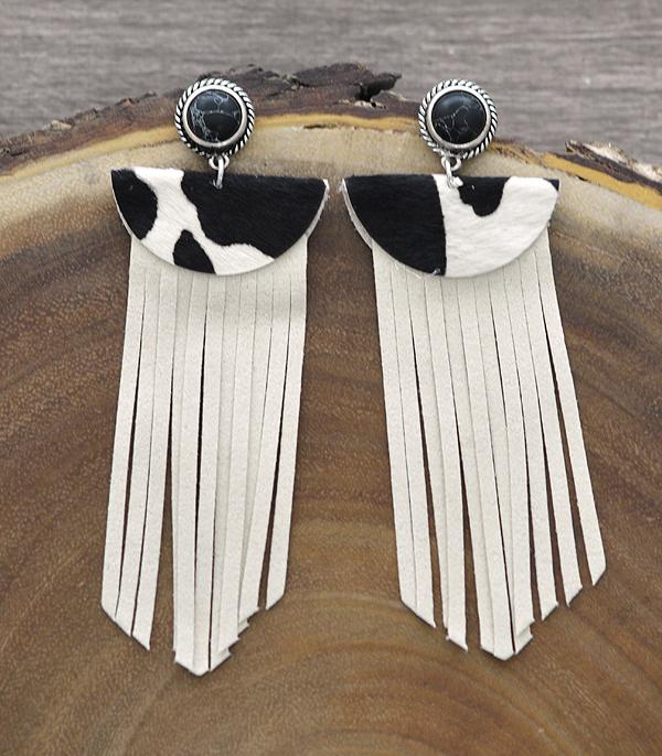 <font color=black>SALE ITEMS</font> :: JEWELRY :: Earrings :: Wholesale Leather Cowhide Fringe Earrings