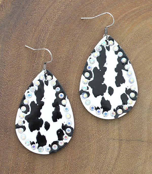 <font color=black>SALE ITEMS</font> :: JEWELRY :: Earrings :: Wholesale Cowhide Print Teardrop Earrings