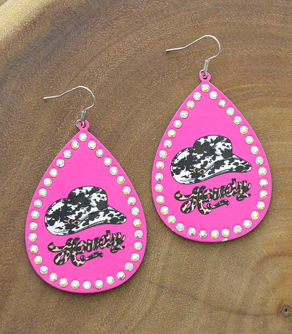 <font color=black>SALE ITEMS</font> :: JEWELRY :: Earrings :: Wholesale Howdy Western Teardrop Earrings