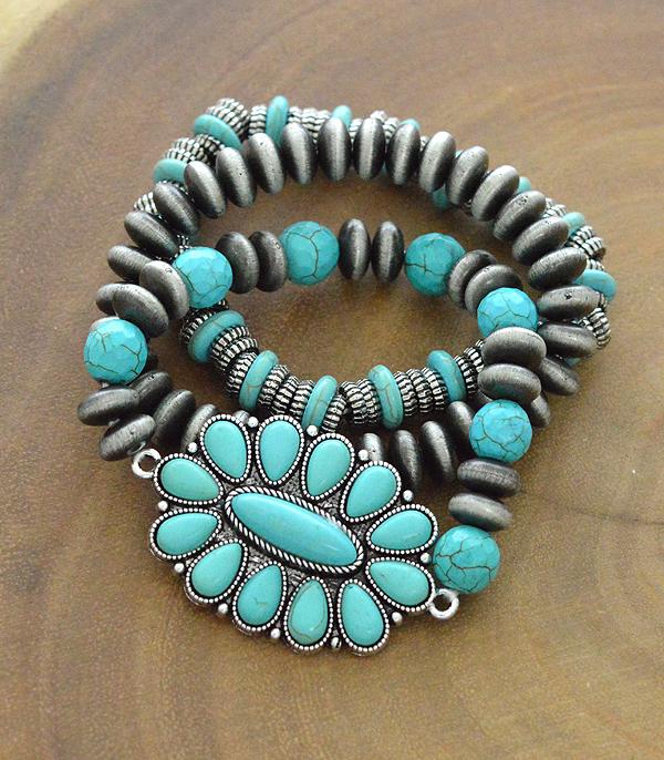 New Arrival :: Wholesale Western Turquoise Bracelet Set