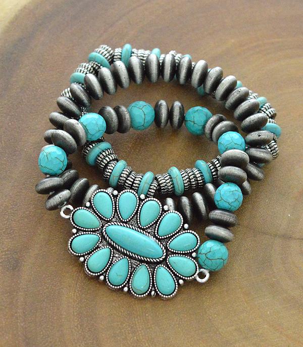 <font color=Turquoise>TURQUOISE JEWELRY</font> :: Wholesale Western Turquoise Bracelet Set