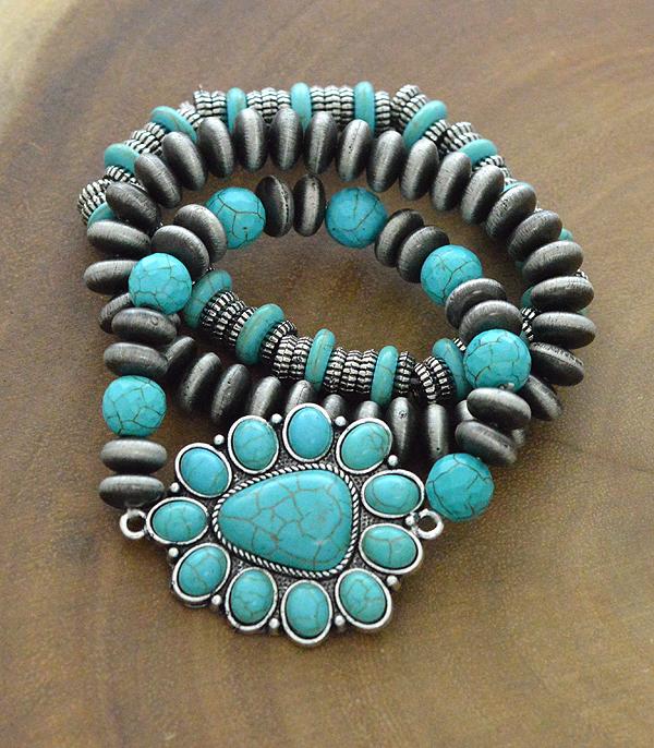 <font color=Turquoise>TURQUOISE JEWELRY</font> :: Wholesale Western Turquoise Bracelet Set