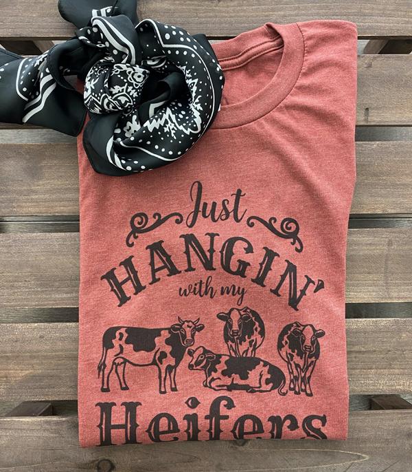 GRAPHIC TEES :: GRAPHIC TEES :: Wholesale Western Hangin with Heifers Vintage Tee