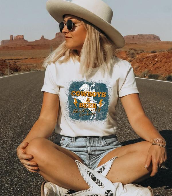 GRAPHIC TEES :: GRAPHIC TEES :: Wholesale Western Cowboys and Beer Tshirt