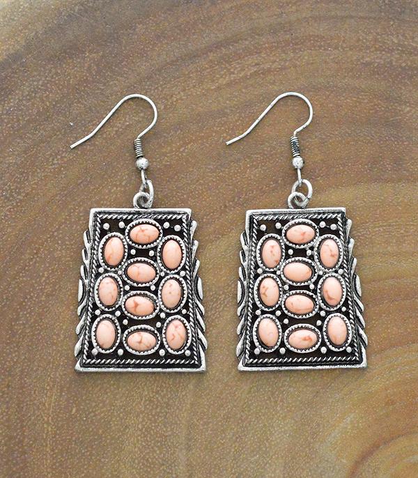 <font color=black>SALE ITEMS</font> :: JEWELRY :: Earrings :: Wholesale Tipi Western Semi Stone Earrings