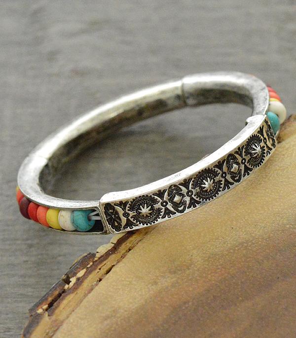New Arrival :: Wholesale Western Turquoise Silver Bangle Bracelet