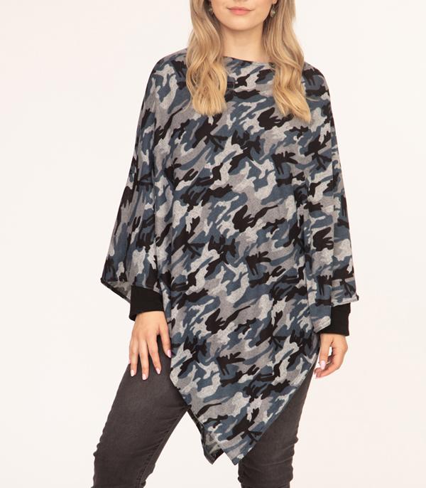 New Arrival :: Wholesale Camo Print Light Weight Poncho