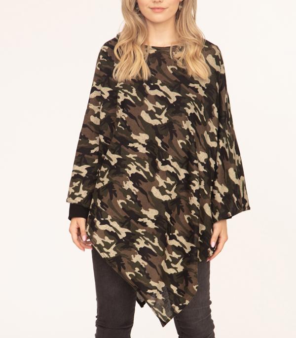 New Arrival :: Wholesale Light Weight Camo Print Poncho
