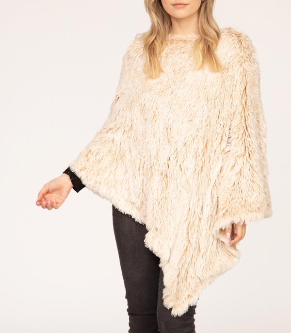New Arrival :: Wholesale Soft Faux Fur Winter Poncho