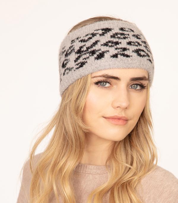 New Arrival :: Wholesale Soft Leopard Print Winter Headwrap