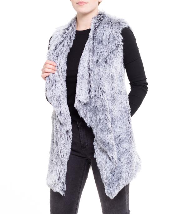 New Arrival :: Wholesale Soft Faux Fur Vest w/Pockets