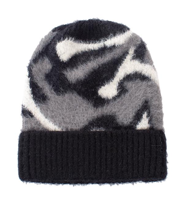 <font color=black>SALE ITEMS</font> :: HAT | HAIR ACCESSORIES :: Wholesale Soft Camo Print Fleece Lined Beanie