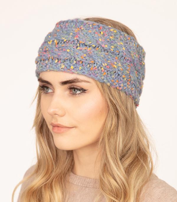 New Arrival :: Wholesale Confetti Cable Knit Winter Headwrap