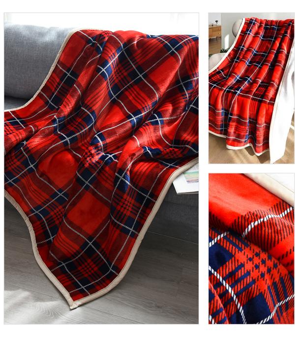 New Arrival :: Wholesale Soft Plaid Sherpa Blanket